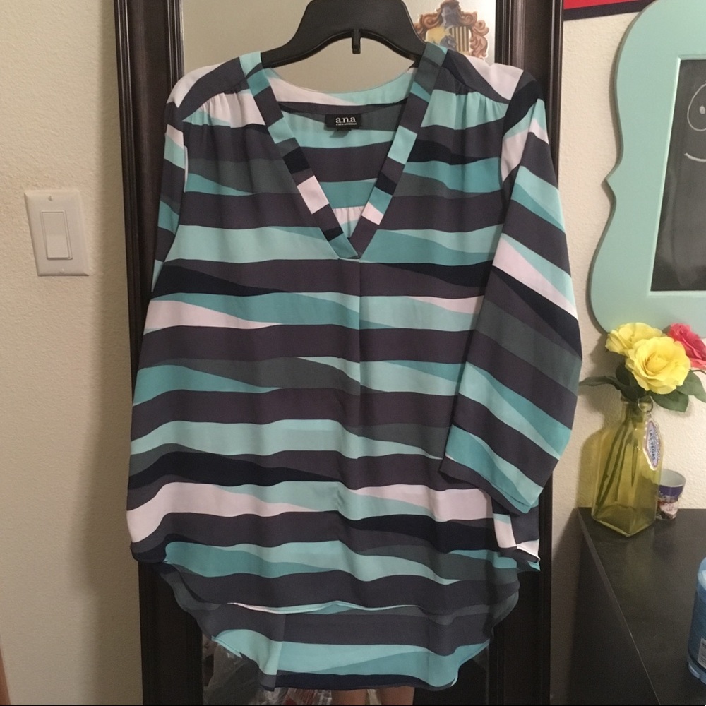 Blue Striped Blouse